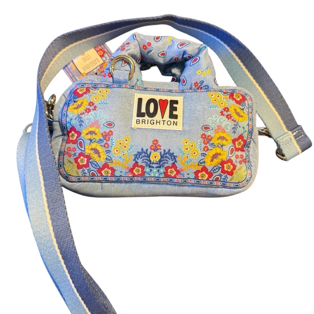 Brighton Love Brighton Bandana Love Crossbody Bag Blue NWT